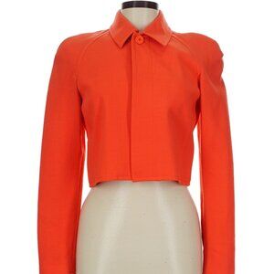 Ralph Lauren Purple Label Collection Tangerine Sorbet Wool Cropped Jacket (8)
